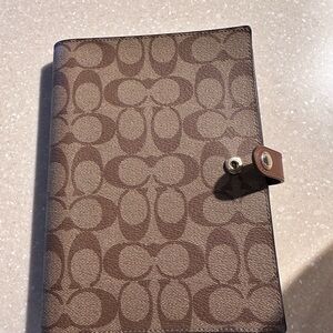Coach Brown Monogram Notebook Cover